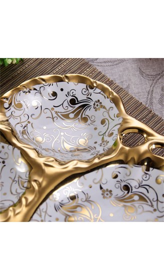 YFQHDD Porzellan-Dinnerplatte dekorative Haushalts-Keramik-Divisionen die Tablett-Geschirr- und Küchenutensilien-Zubehör dienen Color : A Size : As The Picture Shows - B09YY96KGRK