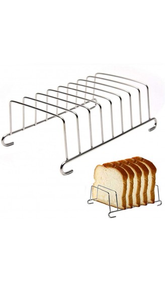 YHUS Edelstahl-Gitter-Brotregal rechteckige Toaster-Halterung Air-Fitteusen-Zubehör Silber - B09BNNHYZ1F