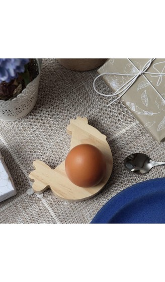 Papierdrachen 4 Eierbecher aus Holz Hochwertige Oster Dekoration perfekt für Brunch und Frühstück Tischdekoration zu Ostern Küken Ei Motiv Set 1 - B09HHGD8Z8R