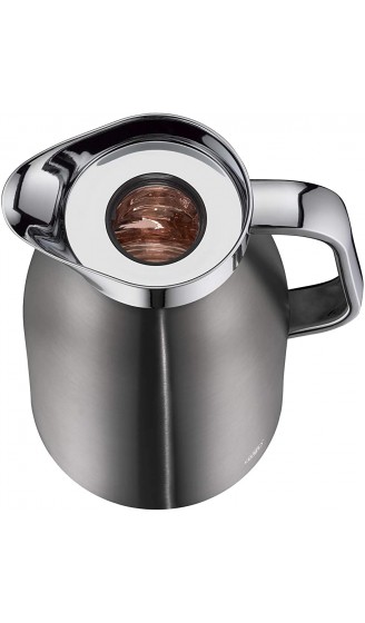alfi Skyline Thermoskanne Edelstahl grau 1l mit doppelwandigem alfiDur Vakuum-Hartglaseinsatz. Isolierkanne hält 12 Stunden heiß ideal als Kaffeekanne oder als Teekanne 1321.234.100 - B08MXJ9GC2G