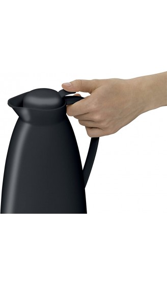 alfi Thermoskanne Eco Kunststoff schwarz 1l mit alfiDur Glaseinsatz 0825.020.100 Isolierkanne hält 12 Stunden heiß ideal als Kaffeekanne oder Teekanne Kanne für 8 Tassen - B003MP8GZ6N