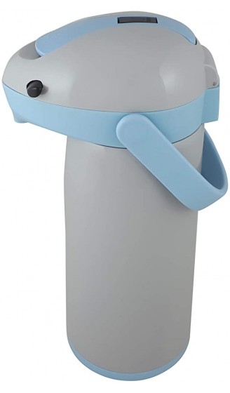Helios Pump-Isolierkanne Airpot 1,9 Liter Kunststoff grau hellblau Einhandbedienung - B00F3BES2WS