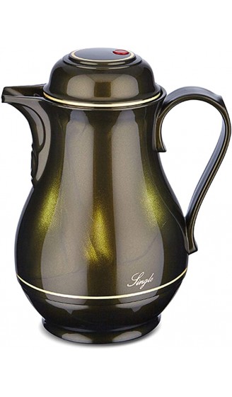 ROTPUNKT Isolierkanne 530 Christa 0,5 l | Zweifunktions-Drehverschluss | BPA-frei gesundes Trinken | Made in Germany | Warm + Kalthaltung | Glaseinsatz | Black Honey - B076B3C4CQR