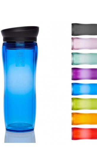 Shuyao Teamaker transparente Tea to Go Thermo Trinkflasche in blau Made in Germany 100°C hitzefest -360ml integriertes Teesieb - B07XFP7ZYHD