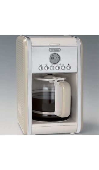Ariete 1342 Kaffeemaschine für Filterkaffee Kaffeekanne aus gehärtetem Glas mit einem Fassungsvermögen von bis zu 12 Tassen Timer zur 24-Stunden-Programmierung Abschaltautomatik 2000 W Beige - B01F8TYA12Y