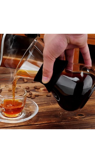 ASHATA Kaffeebereiter Kaffeekanne 400ML Pour-Over Kaffeezubereiter Manuelle Kaffeebereiter,Pour Over Kaffeemaschine Glas Kaffeekanne mit Edelstahlfilter für Aufbrühen des Kaffees - B07HWF5JH2B
