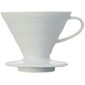 Hario VDC-02W V60 Kaffeefilterhalter Porzellan Größe 2 1-4 Tassen weiß - B000P4D5HGU