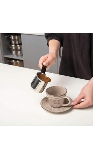 NAVA Schmelztiegel | 140 ML | Türkische Kaffeekanne mit Granitbeschichtung für die Zubereitung von türkischem Kaffee - B092JFZ6FK2