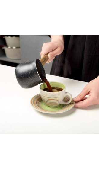 NAVA Schmelztiegel | 300 ML | Türkische Kaffeekanne mit Granitbeschichtung für die Zubereitung von türkischem Kaffee - B092J4PP71U