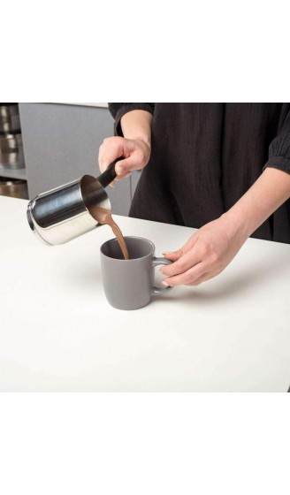 NAVA Schmelztiegel Türkische Kaffeekanne aus STAHL für die Zubereitung von türkischem Kaffee 550 ml induktionsgeeignet - B092JH5J9RA
