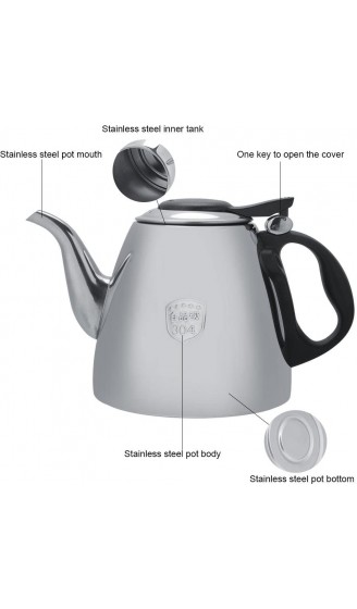 VBESTLIFE Edelstahl Teekanne Kaffeekanne mit Wasserkocher Hitzebeständige Griff für Tee oder Kaffee,1.2L 1.5L 1.2L - B07F9KZ6Y1Q