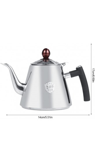 VBESTLIFE Kaffeekessel Edelstahl mit Thermometer hitzebeständigem Teekanne Wasserkocher mit Silikon Griff mit Siebeinsatz,1.2L Matt - B07F9X7DPG1