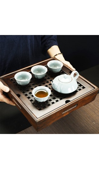 Chinesisches Gongfu Teetablett aus Bambus mit Wasserspeicher für Kungfu-Tee-Set - B097T6NB2VI