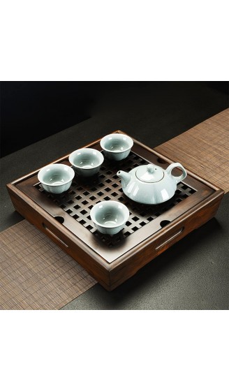 Chinesisches Gongfu Teetablett aus Bambus mit Wasserspeicher für Kungfu-Tee-Set - B097T6NB2VI