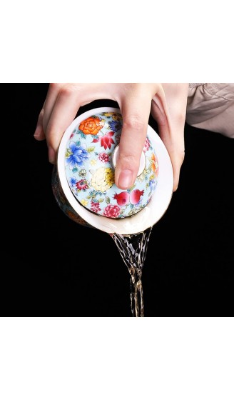 KANGDIA Gaiwan Teeservice aus Porzellan handgefertigt 200 ml Kung-Fu-Teeset - B09W2T3J9B5