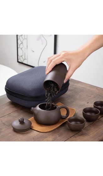 Webao Tee Set 7-teilig Chinesisch Keramik Kleine Teeservice mit 130ml Teekanne und 4 Teebecher 30ml Tragbares Reisen Tee-Set als Geschenk - B09KVJHW2CB