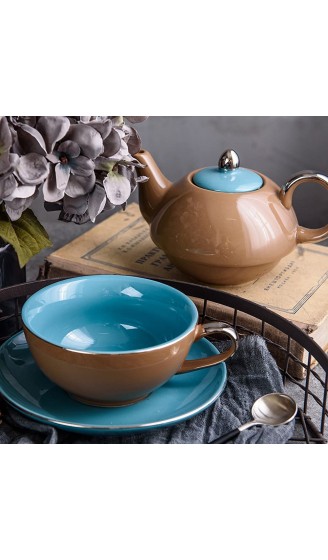 Artvigor Tea for One 3-teilig Kaffee Tee Set Beinhaltet Kanne 400 ml Tasse 250 ml Untertasse Geschenkverpackung - B075HF2YHVJ