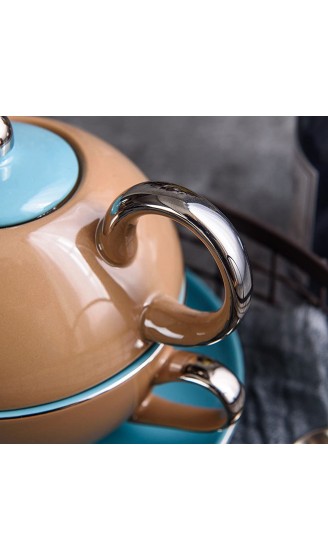 Artvigor Tea for One 3-teilig Kaffee Tee Set Beinhaltet Kanne 400 ml Tasse 250 ml Untertasse Geschenkverpackung - B075HF2YHVF