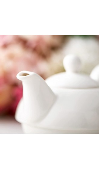 MALACASA Serie Sweet.Time Porzellan Teeservice Teeset 4 teilig Set Teekanne mit Tasse und Untersetzer Teekannen & Kaffekannen - B01LXKRFT5I