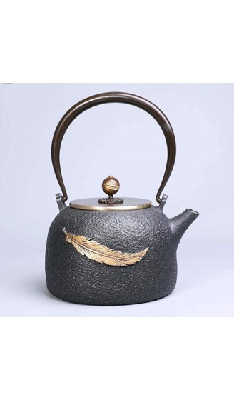 MGE 1200ml Tee-Kessel-Teekanne Japanischer Gusseisenkocher Für Loser Blatt-Tee Kleiner Handgefertigter Retro-Tee-Maker Für Wohnzimmer Tee-Haus-Büro - B091F6J3FQM