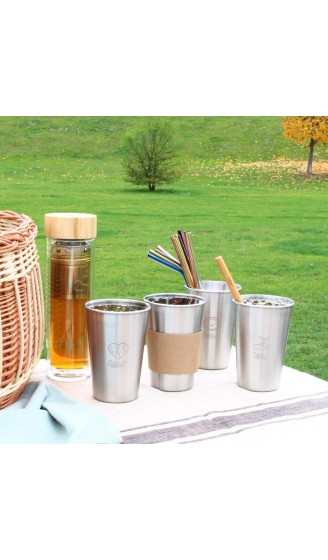 AllEco® Teeflasche mit Sieb to go 400-450ml Glas doppelwandig | Teebereiter Teebecher Teekanne ideal als Tee Geschenkset | nachhaltig wiederverwendbar & umweltfreundlich - B07KTSFHZFU