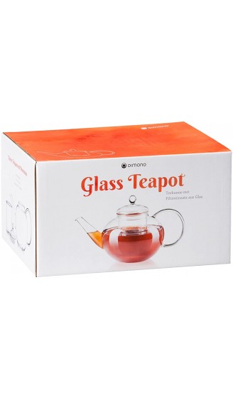 Dimono Jumbo Teekanne XXL Borosilikat-Glas mit Tee-Filter Sieb Schöne Design Glaskanne 1500ml - B01LDEDLAME