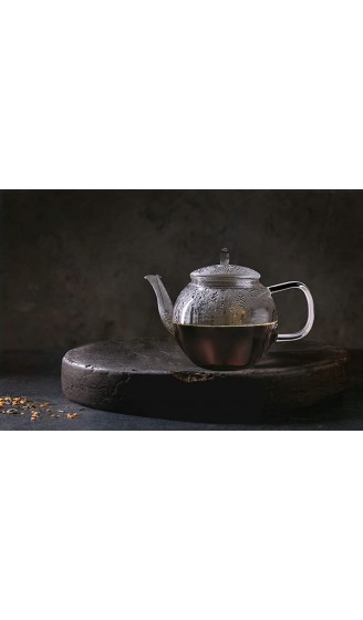 Feelino Special Edition Tee- und Kaffeekanne 800ml mit Sieb im Auslauf und Glasdeckel ideal für 2 Personen - B00OET0BPWK