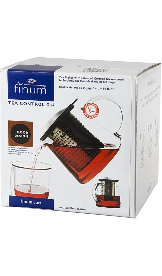 finum 66 428.40.10 Tea Control Teebereiter Glas Schwarz - B003VQRGWUW