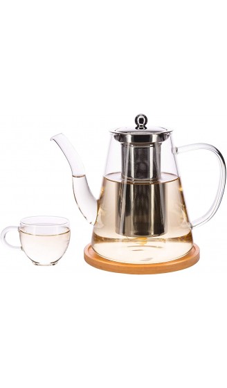 Glas-Tee-Set 1200 ml Teekanne mit 4 Tassen Geschenk-Set lose Teeblätter mit Teesieb Teekannen-Set für Nachmittagstee,teebereiter - B08T1B15Z5C