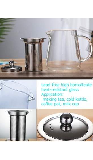 Teekanne Glas 750ml BOWD mit hitzebeständigem Edelstahl perfekt für Tee und Kaffee mikrowellengeeignet und für Herdplatten Teesieb mit Kapazität 750 ML - B08SBX1HRHZ