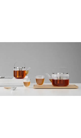 Teekanne Glas Mit Siebeinsatz Tropffrei: Glasskanne mit Teesieb Henkel Wird Nicht heiß für losen Tee geeignet 1.2 L - B019QQHK38Y