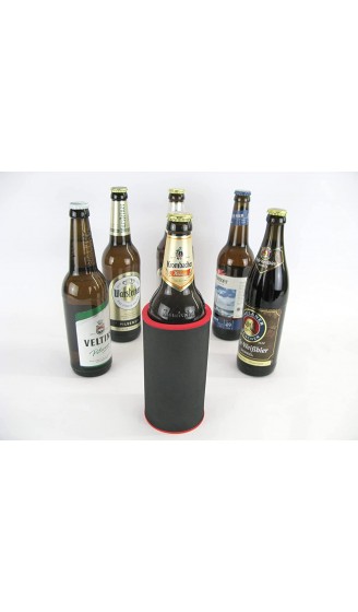 asiahouse24 4er Set Getränkekühler 0,5l Flasche Bierkühler Neoprenkühler passgenau ~Flaschenkühler~ für alle genormten 0,5l Bierflaschen aus hochwertigen 5-6mm starken Neopren schwarz - B07NZW1C8LM