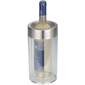 axentia Flaschenkühler transparent Behälter zum Kühlen von Wein Sekt Champagner oder Softdrinks Getränkekühler doppelwandig Maße: ca. Ø 12 x H 19.5 cm - B073H8MBJWJ