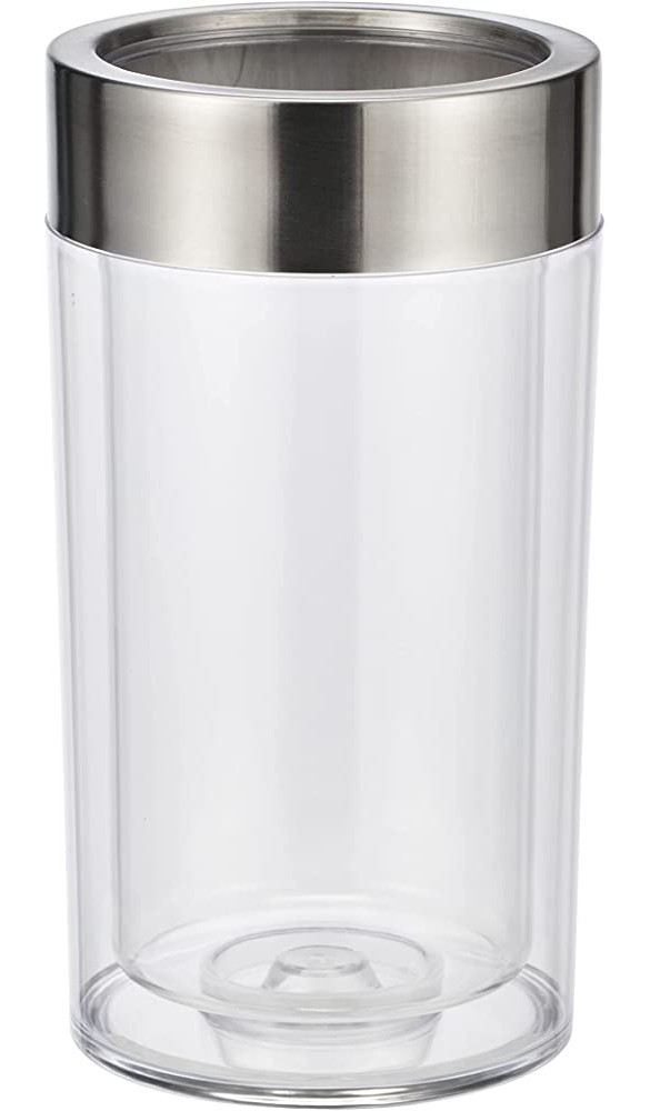 Bambelaa! Weinkühler Sektkühler Flaschenkühler Getränkekühler Aus Kunststoff Doppelwandig Mit Edelstahlring Ca. Ø 12 x H 19.5 cm - B09BD5MKBPF