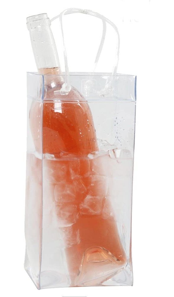 Ice-Bag ® Design Collection Maße 11 x 11 x 25 cm Transparent Weinkühler Sektkühler Flaschenkühler 0,5 mm VE : 1 Stück - B0036EQKYWB