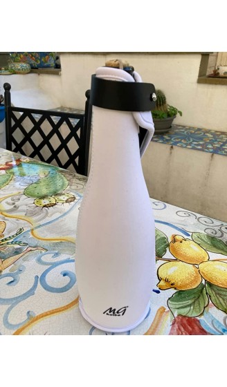 MGKolbe® Eleganter Kühler Champagnerflasche aus Neopren Flaschenhalter kühlend trocken und kalt ohne Eis und Flasche Farbe Weiß - B09H3LYVB5Z