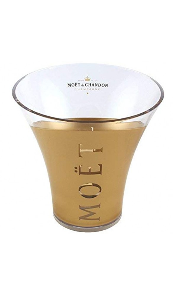 Moet & Chandon Champagner Flaschenkühler Gold Transparent Eiswürfel Behälter für eine Magnum 1,5 Liter oder 0,75 L Champagne Flasche - B071WFYPWKO