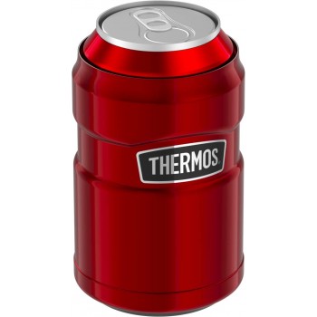 THERMOS Thermobecher Stainless King rot für Getränkedosen 350ml Edelstahl Can Cooler hält kalte Dosen bis zu 12 Stunden kalt ideal für 0,33l Cola Dosen 4009.248.035 - B08Z3S3L48G