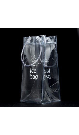 Vordas 4 Stück Transparente Flaschenkühler Eistasche Kühltasche mit Griff für Champagner Wein Getränke - B07XRS9QZLE