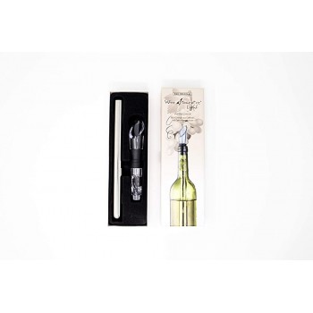 Wine Sceptre Weinkühlstab mit Belüfter aus Edelstahl Premium Weinkühler Weingenuss in Sommelier-Qualität Geschenk Frauen Männer Rot und Weißwein Geschenkset - B0758HJPBPO