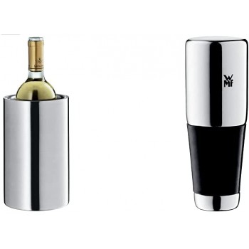 WMF Clever&More Sekt-Weinkühler Edelstahl 19,5 cm Flaschenkühler doppelwandig hält länger kühl Sektkühler & Vino Weinflaschenverschluss 8 cm Metallguss Silikon Weinverschluss - B07PFBTHGG3