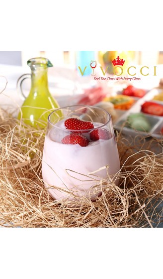 Vivocci Unzerbrechliche Kunststoff-Weingläser ohne Stiel 590 ml 100 % Tritan schwerer Boden bruchsichere Glasware ideal für Cocktails und Scotch spülmaschinenfest kaufen 8 Pay 6 - B01J7JVCHYY