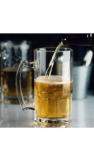 1035 ml Bierkrüge,Schwere Große Biergläser mit Griff,Klassische Bierkruggläser,Stil Extra Großer Glasbierkrug Superkrug - B09G9KM1HY3