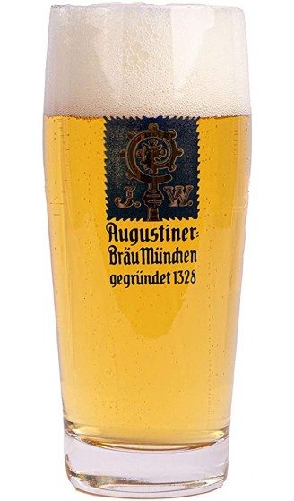 Augustiner 6er Set Bierglas Willybecher 0,5 Liter - B082VCXM47D