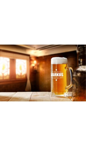 Beschdstoff Bierkrug mit Gravur Bierglas 0,5 Liter personalisiert mit Name Geschenk für Männer - B07X4Z3FZMX