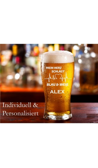 Bierglas mit Gravur 0,3l personalisiert mit Namen tolles Geschenk für Papa Geburtstag Motiv Mönchengladach Skyline - B093Y9KWT2F