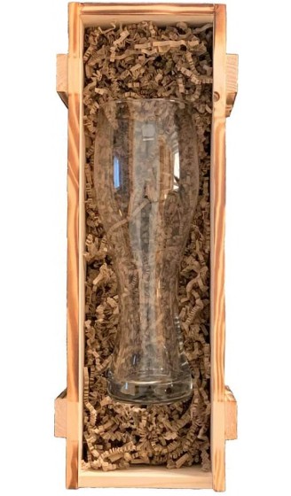 G GRAVURXXL Leonardo Weizenbierglas in Holzkiste mit Gratis-Gravur von Bierlogo + Name + Jahr | Bier-Geschenke Geburtstagsgeschenk B1 - B081S2RP5KO