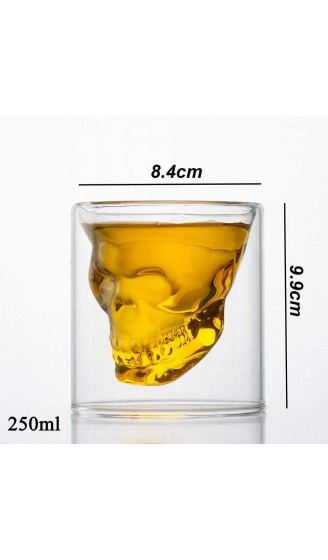 HwaGui Coole Kristall Schädel Schnaps Gläser Trinken Wein Tasse für Whiskey 250 ml 8.8 oz [MEHRWEG] - B077Z4BFPSG