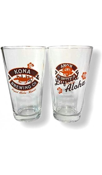 Kona Brewing Company Flüssiges Aloha-Glas 473 ml 2 Stück - B07BLQLBGY9