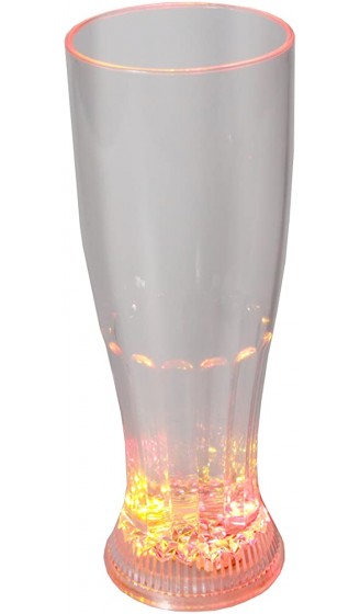 LED-Highlights Glas Becher Weizenglas 650 ml LED Rgb bunt oder blinkend Batterie wechselbar Bar Kunststoff Trinkglas beleuchtet - B00D3RCIDYD